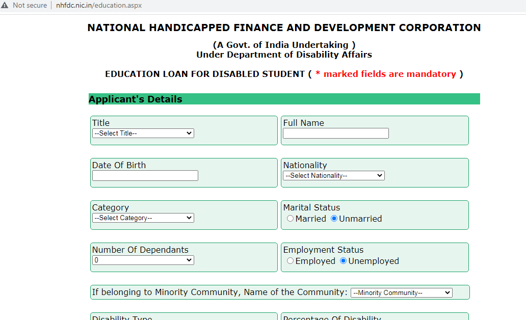 Student Loan for a person with a disability