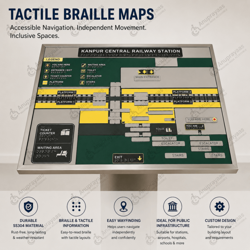 Tactile Braille Map Installed in Public Building